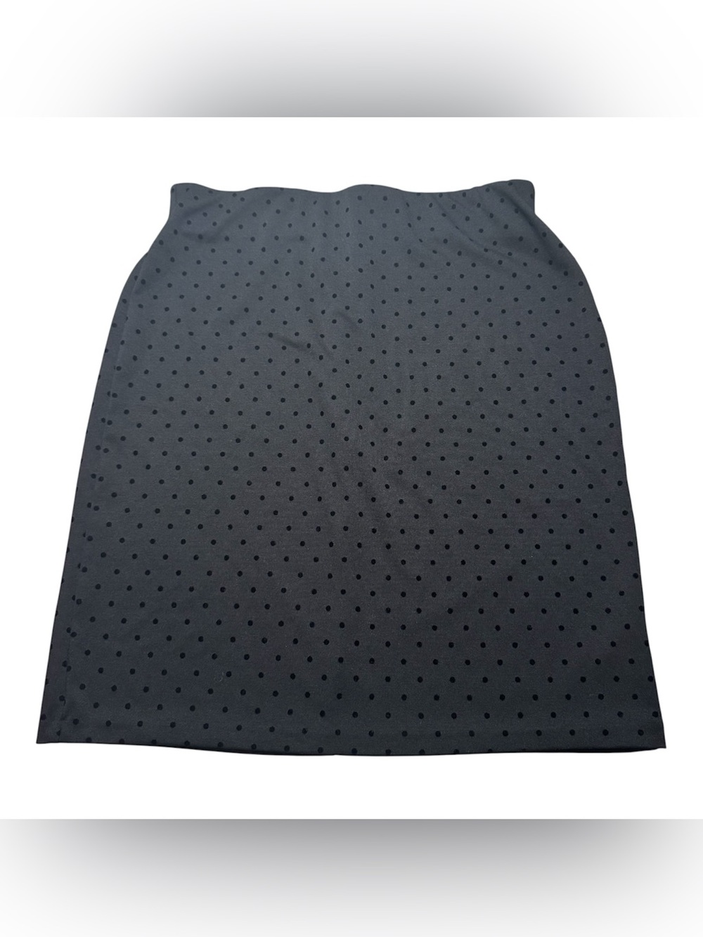 Old Navy Medium Black with Velvet Polka Dot Pencil Skirt